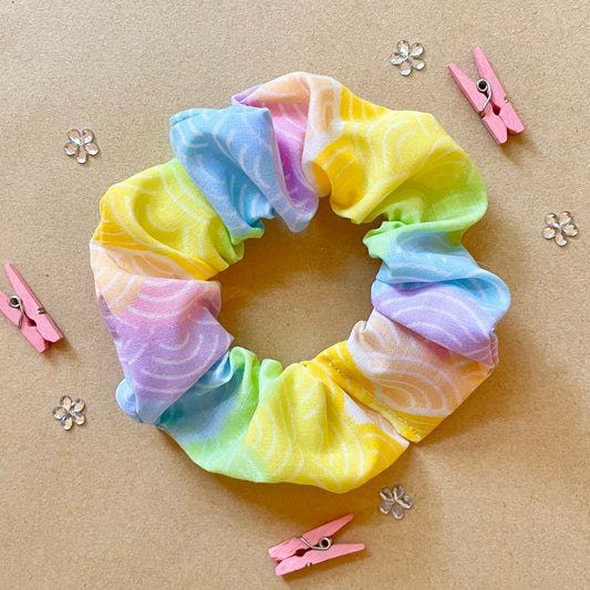 Pastel Rainbow - Recycled Scrunchie