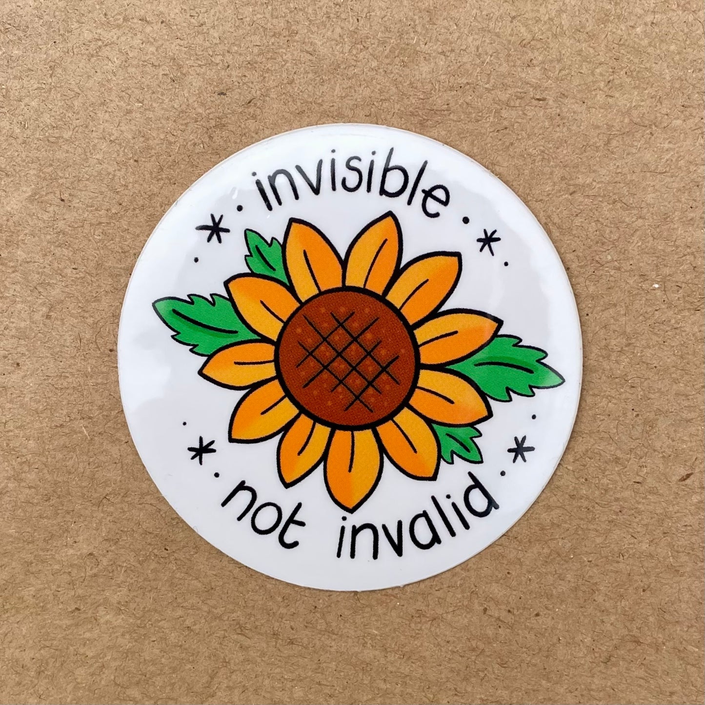 Invisible Illness Sunflower Sticker