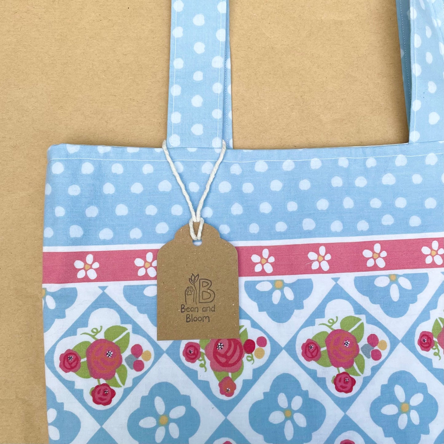 Flower Mosaic - Recycled Tote Bag