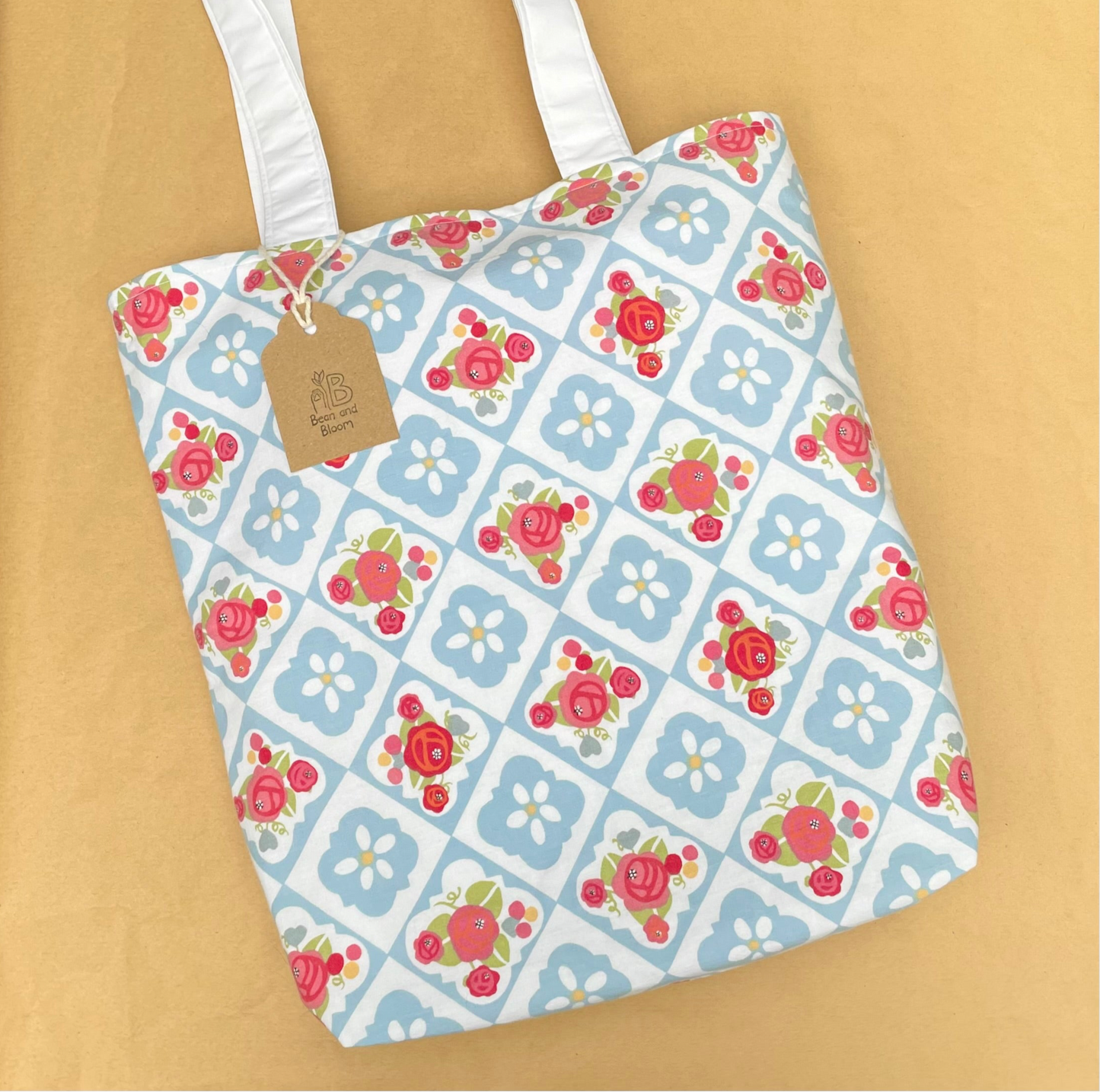 Summery Floral - Recycled Tote Bag