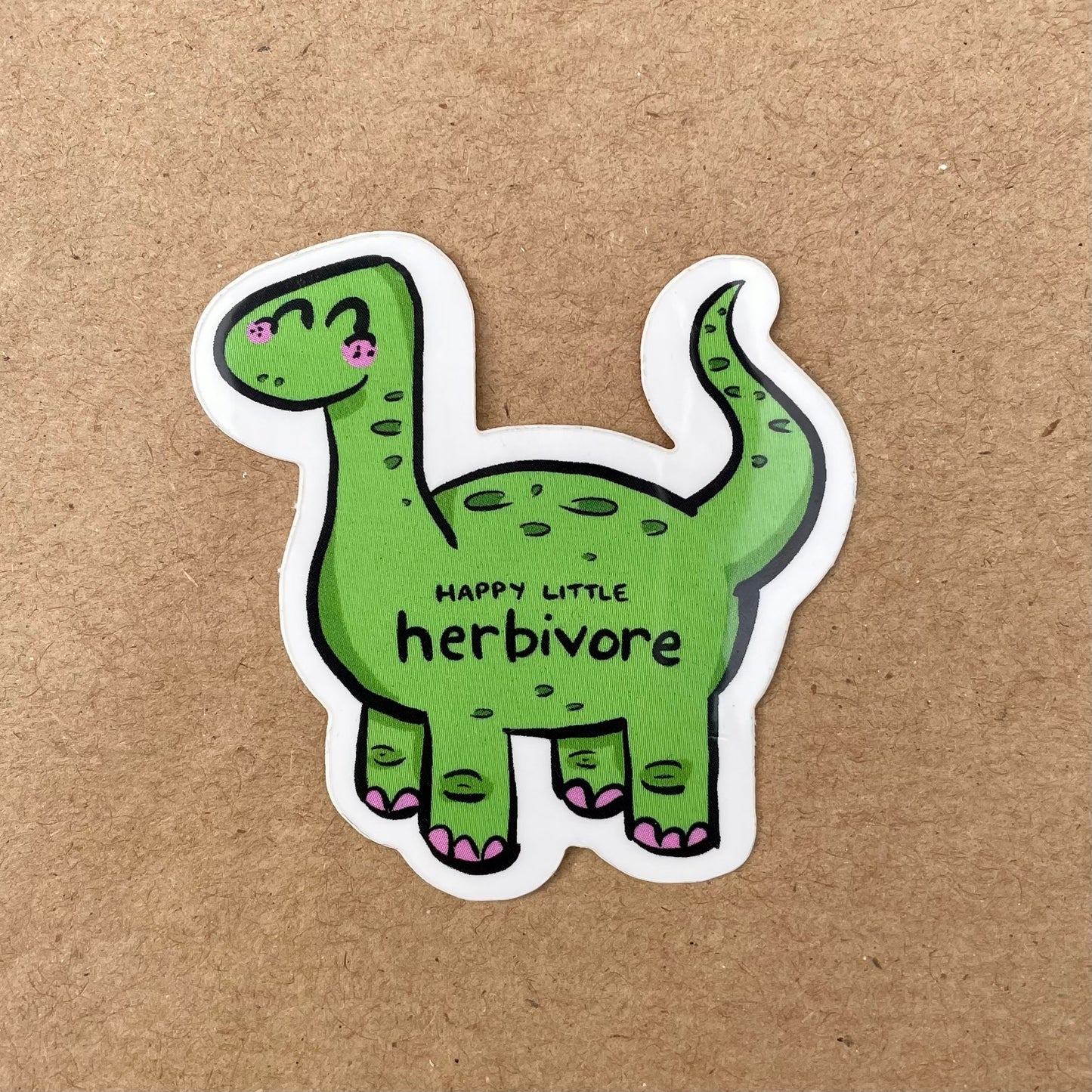Happy Herbivore Dinosaur Sticker