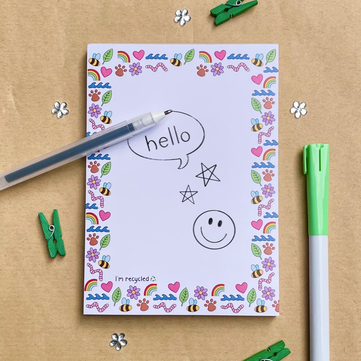 Nature Confetti - A6 Recycled Notepad
