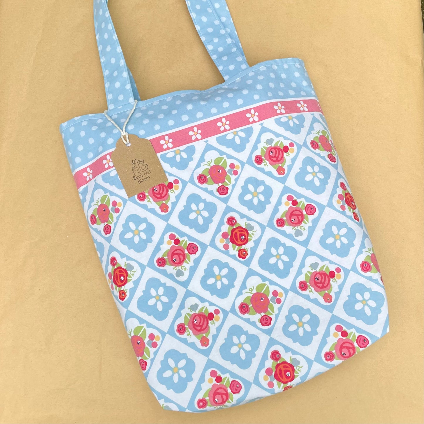 Flower Mosaic - Recycled Tote Bag