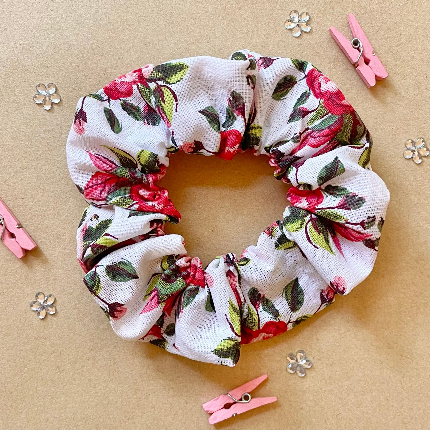 Rose Garden - Recycled Scrunchie