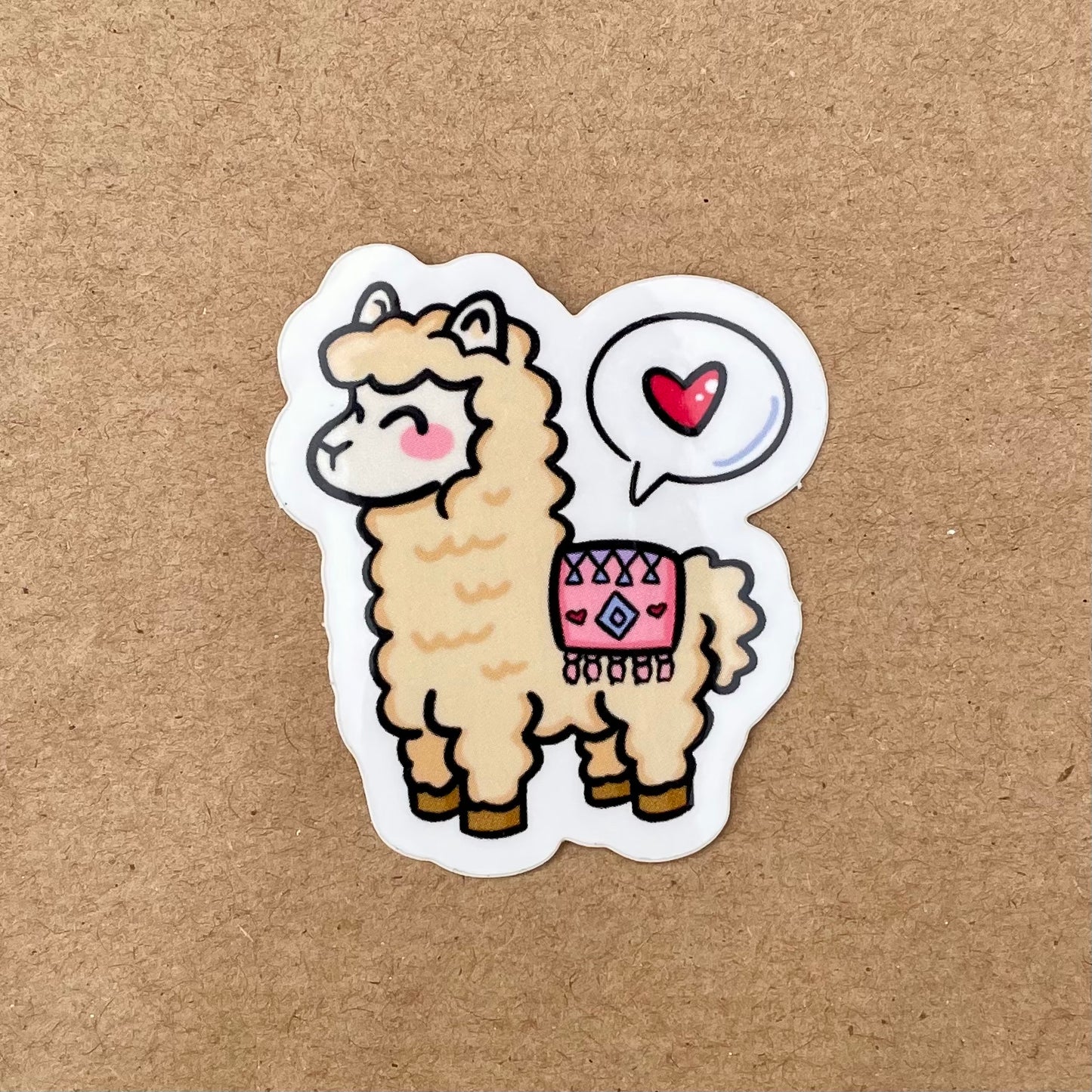 Aubrey the Alpaca Sticker