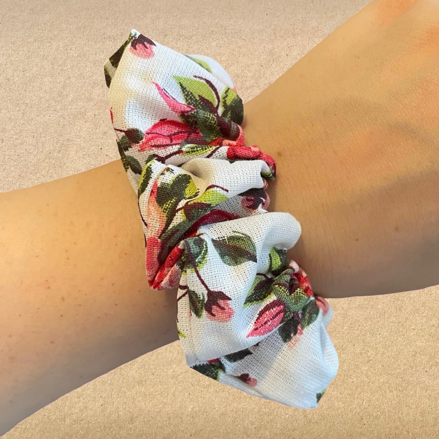 Rose Garden - Recycled Scrunchie