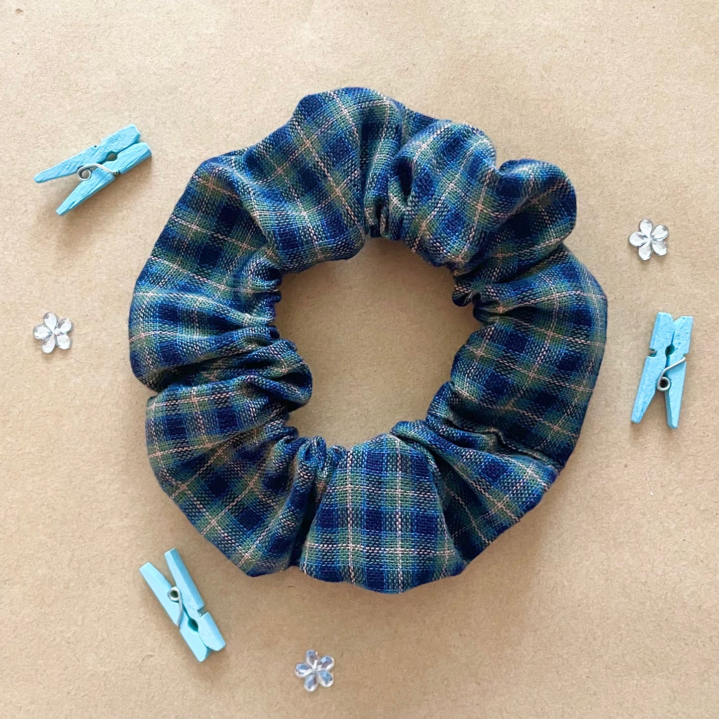 Cool Tartan - Recycled Scrunchie