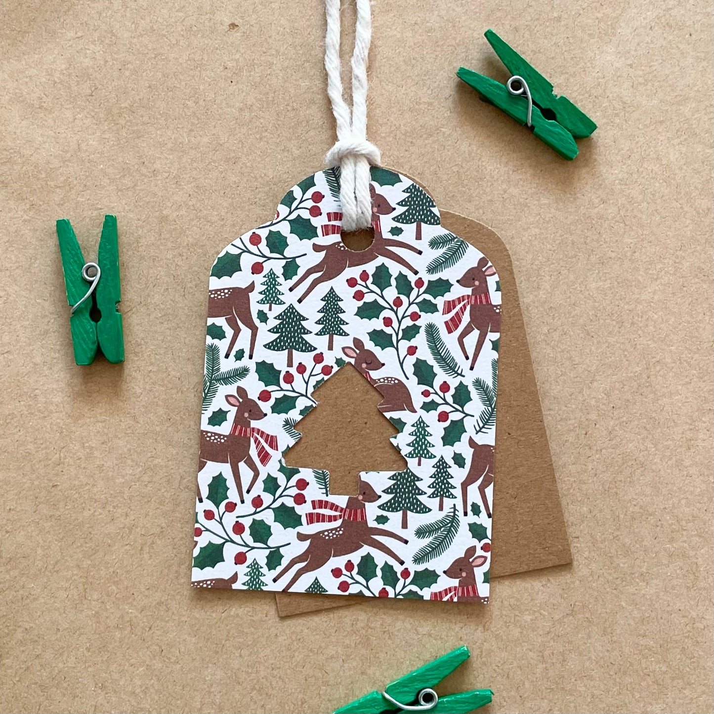 Dancing Reindeer - Eco Gift Tags