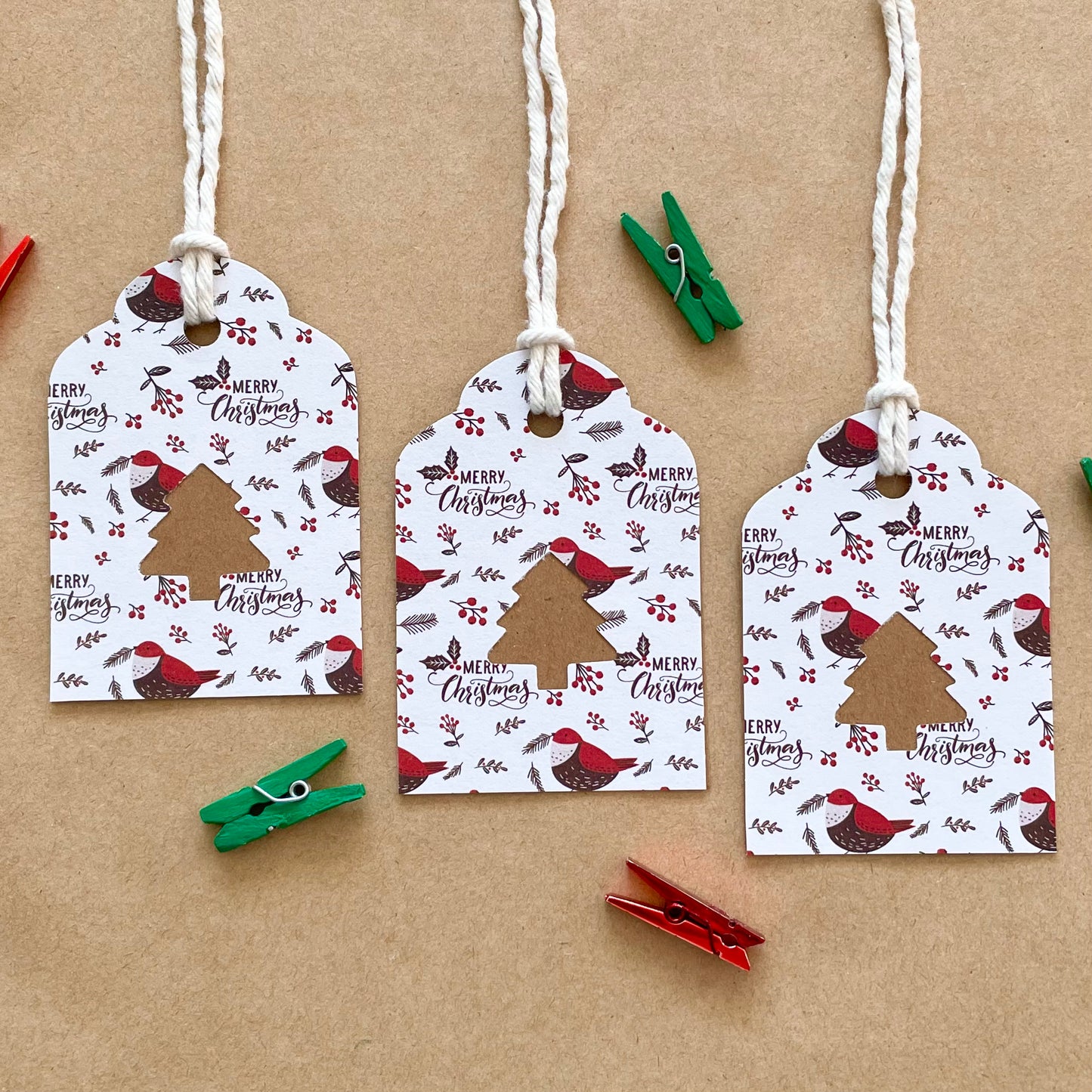 Birds and Berries - Eco Gift Tags
