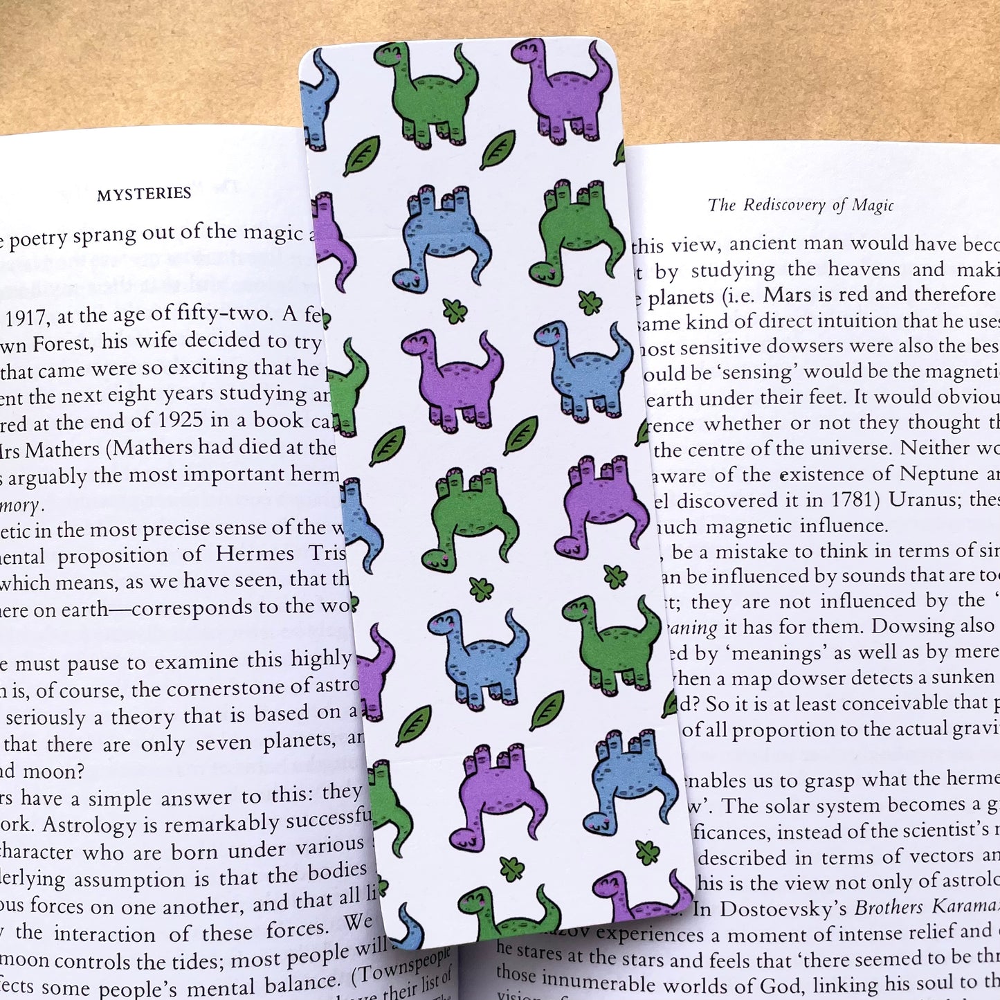 Dinosaur Lover - Recycled Bookmark
