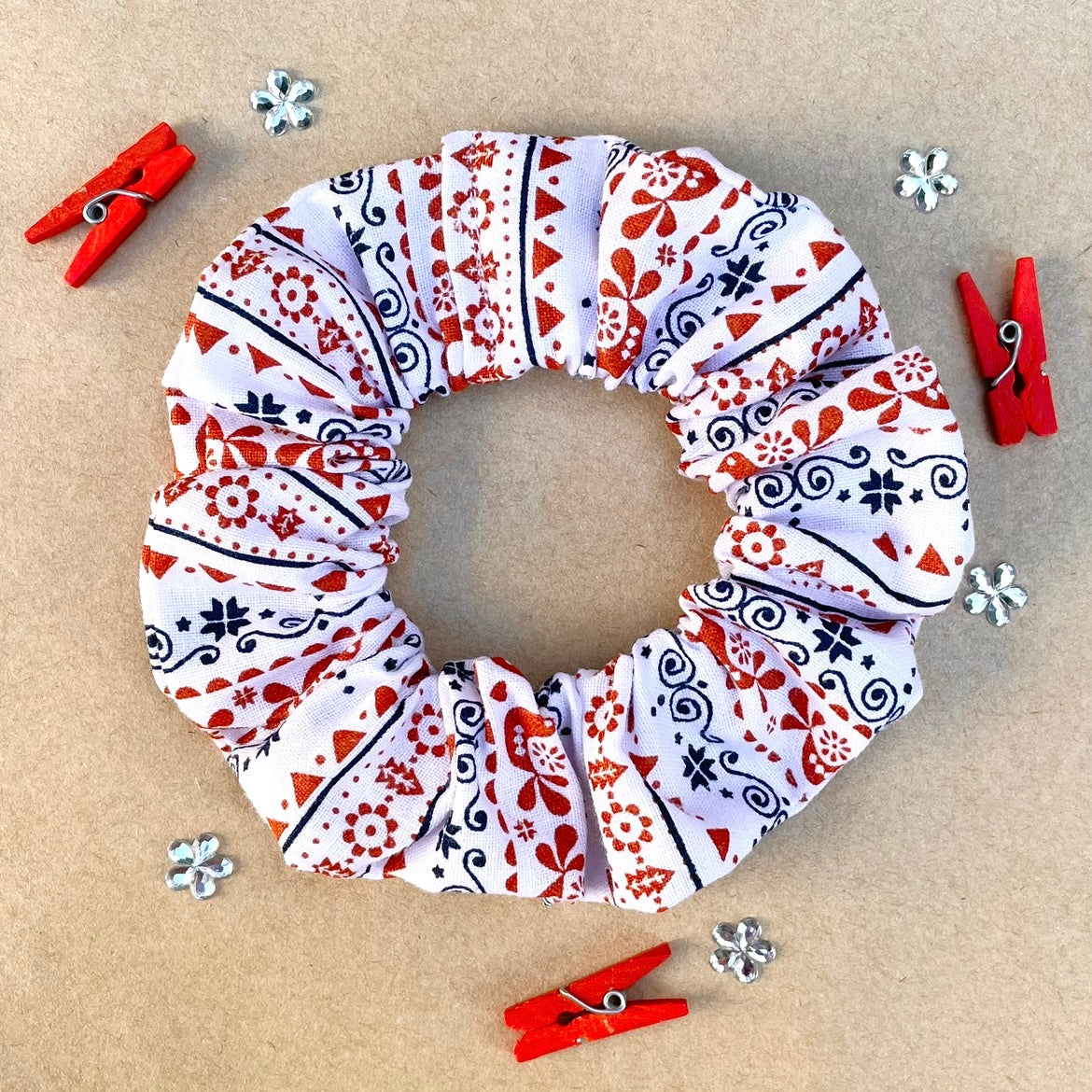 Festive Fairisle - Recycled Scrunchie