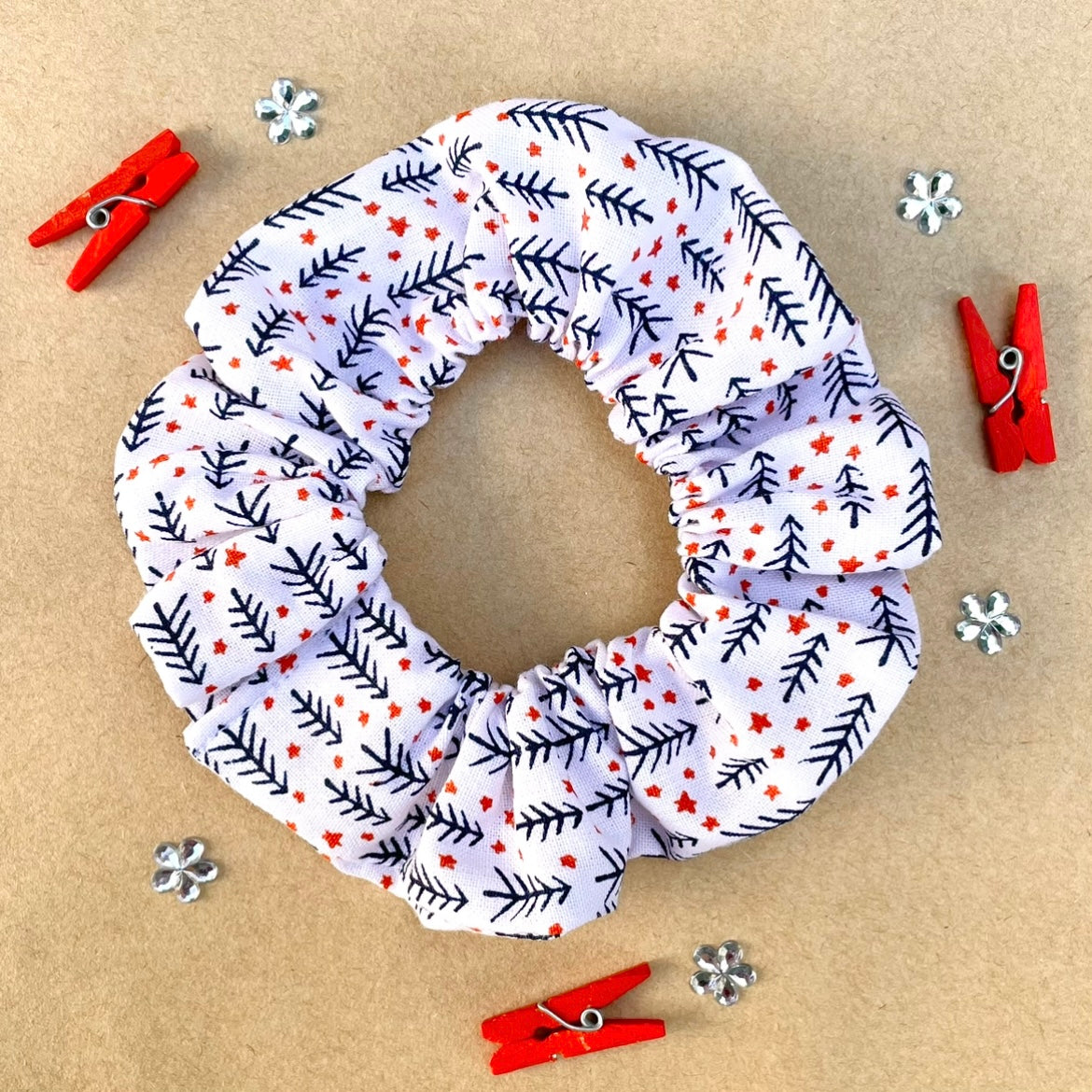 Winter Woodland - Recycled Scrunchie