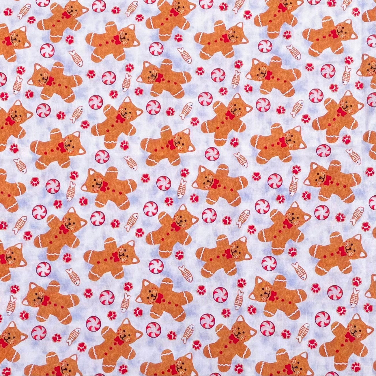 Gingerbread Kittens - Recycled Scrunchie