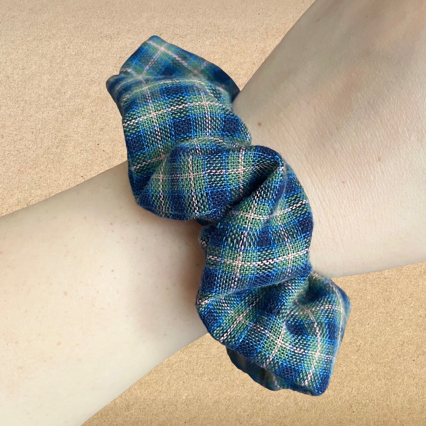 Cool Tartan - Recycled Scrunchie