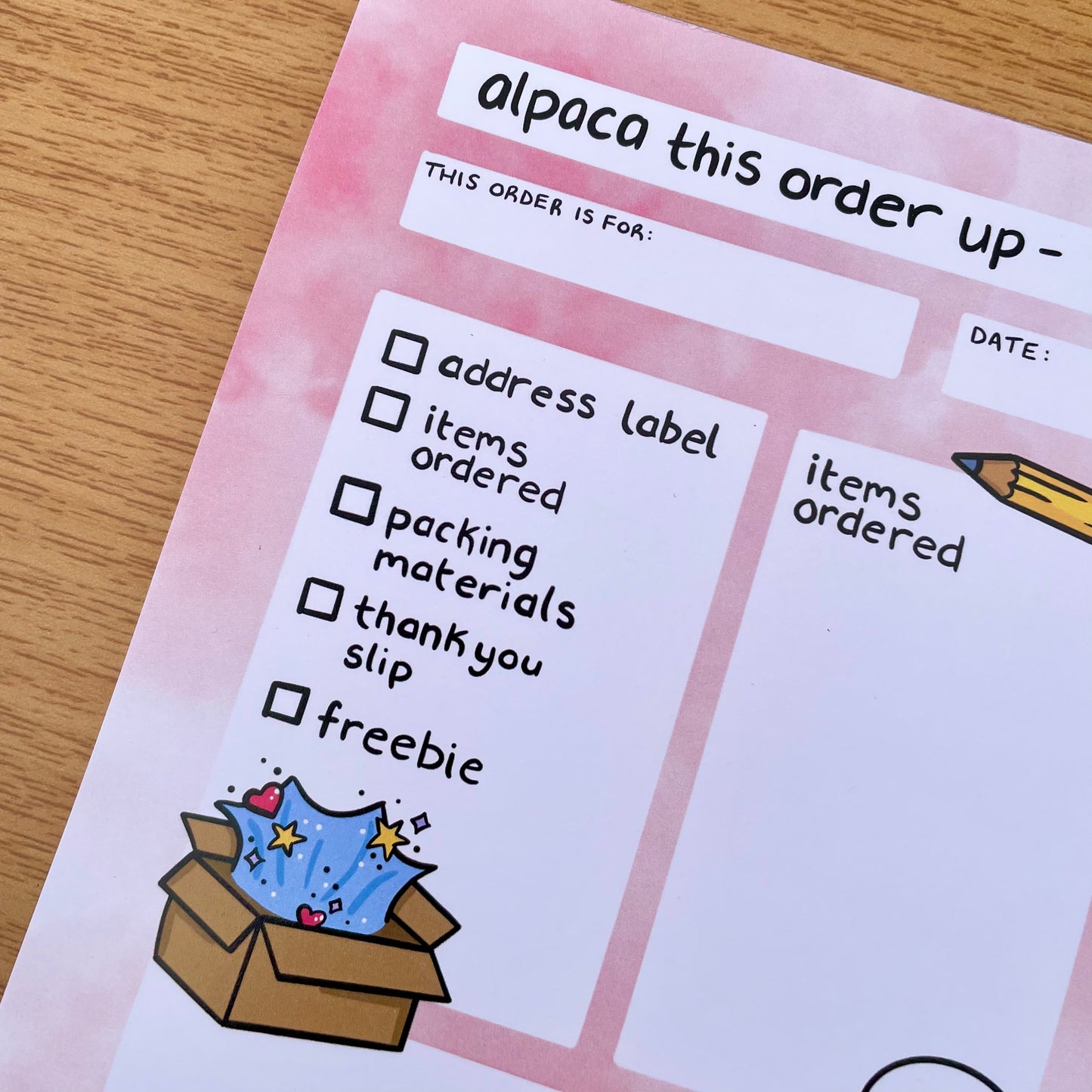 Alpaca This Order Up - Recycled Pad