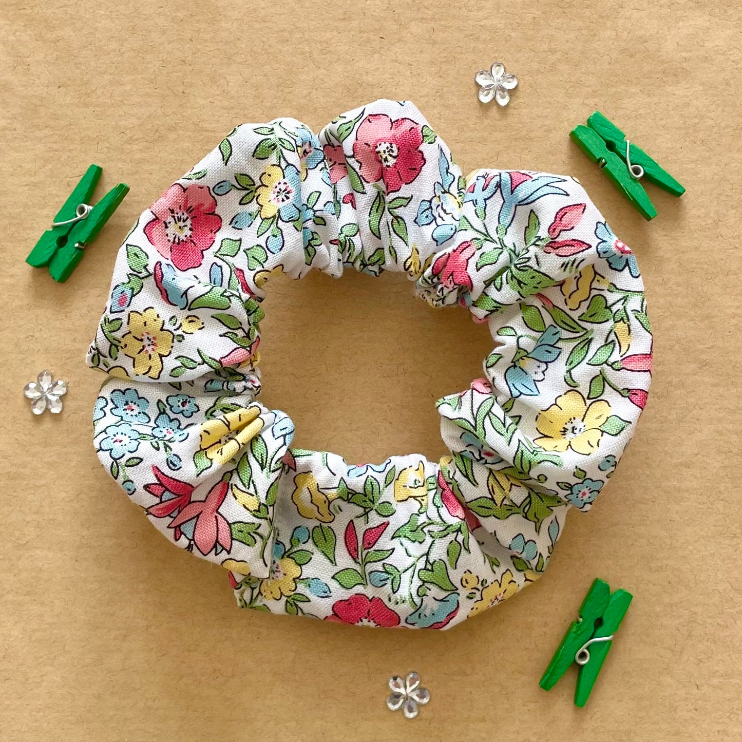 Vintage Wildflower - Recycled Scrunchie