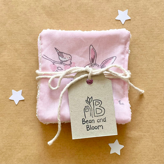 Pink Bunnies - Eco Skincare Scrubbies