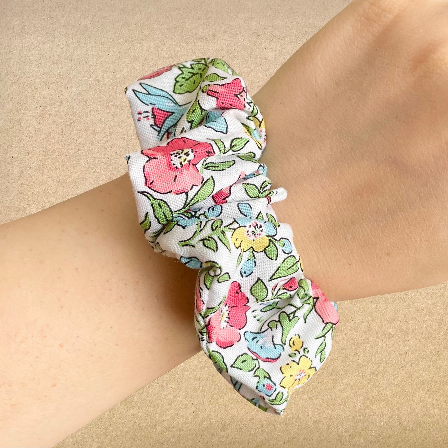 Vintage Wildflower - Recycled Scrunchie