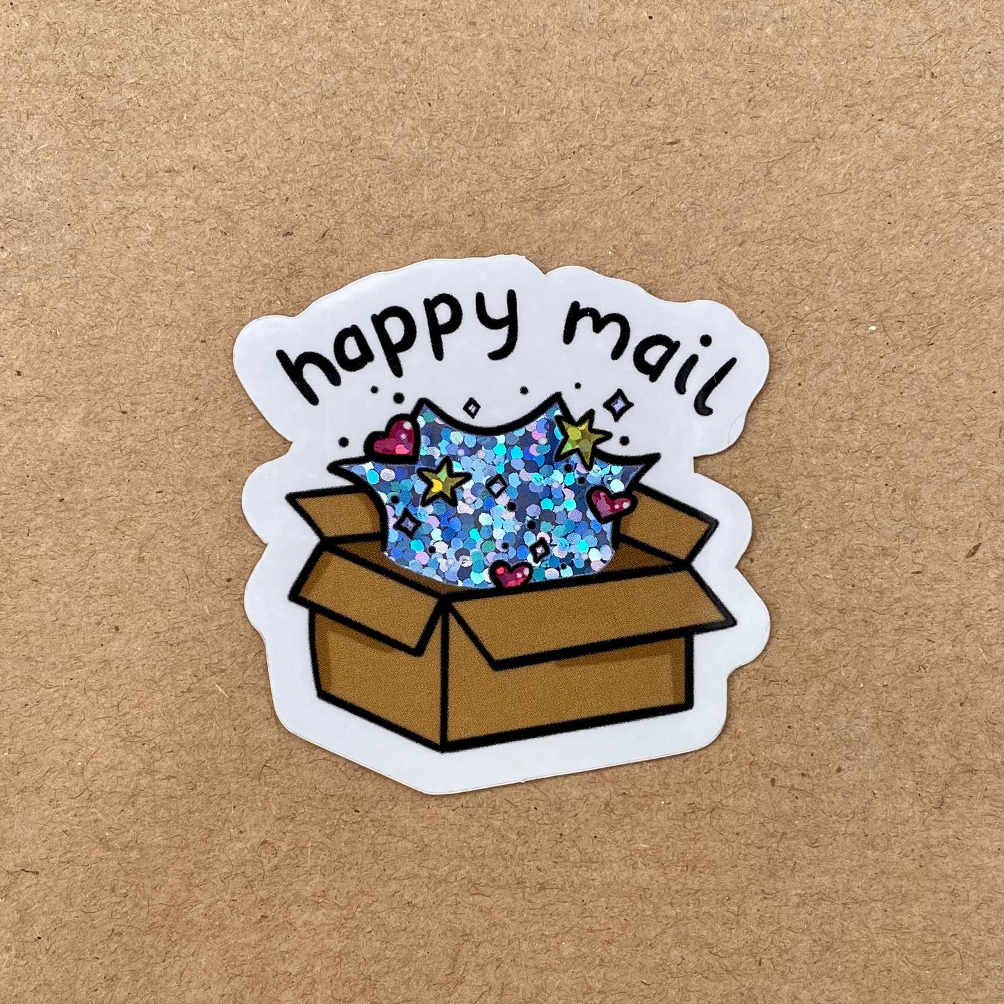 Happy Mail Glitter Sticker