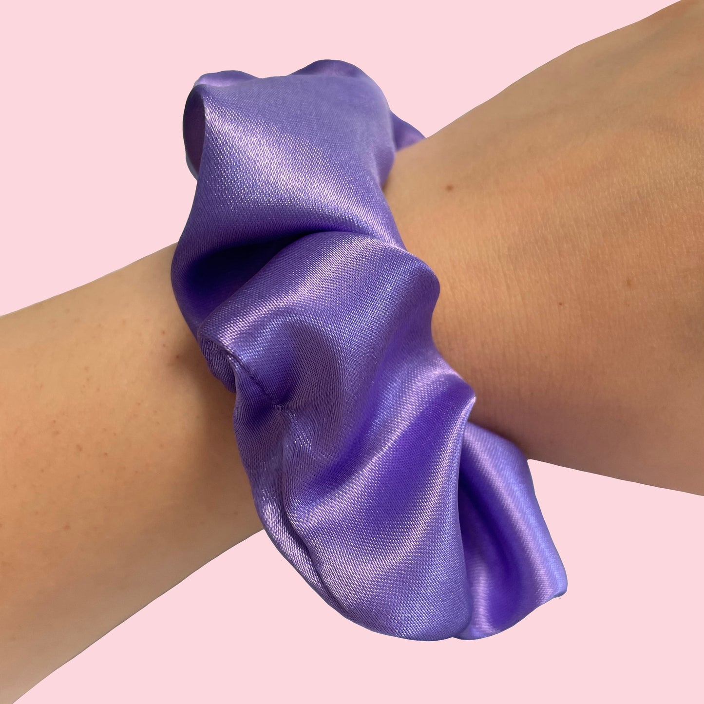 Purple Satin - Recycled Scrunchie