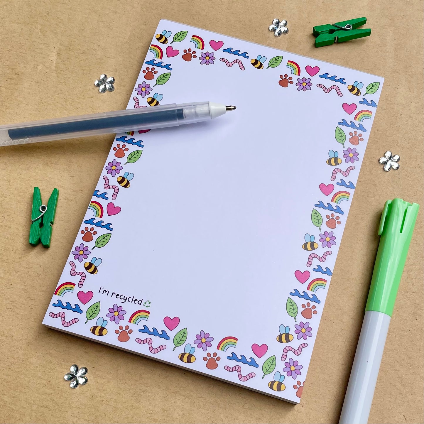 Nature Confetti - A6 Recycled Notepad