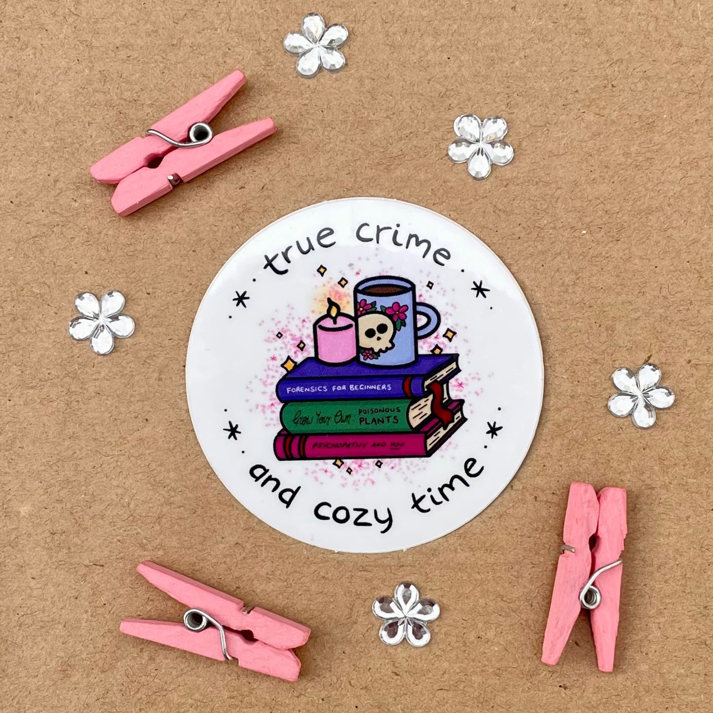 True Crime and Cozy Time Sticker