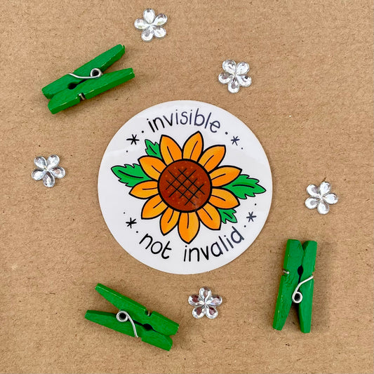 Invisible Illness Sunflower Sticker