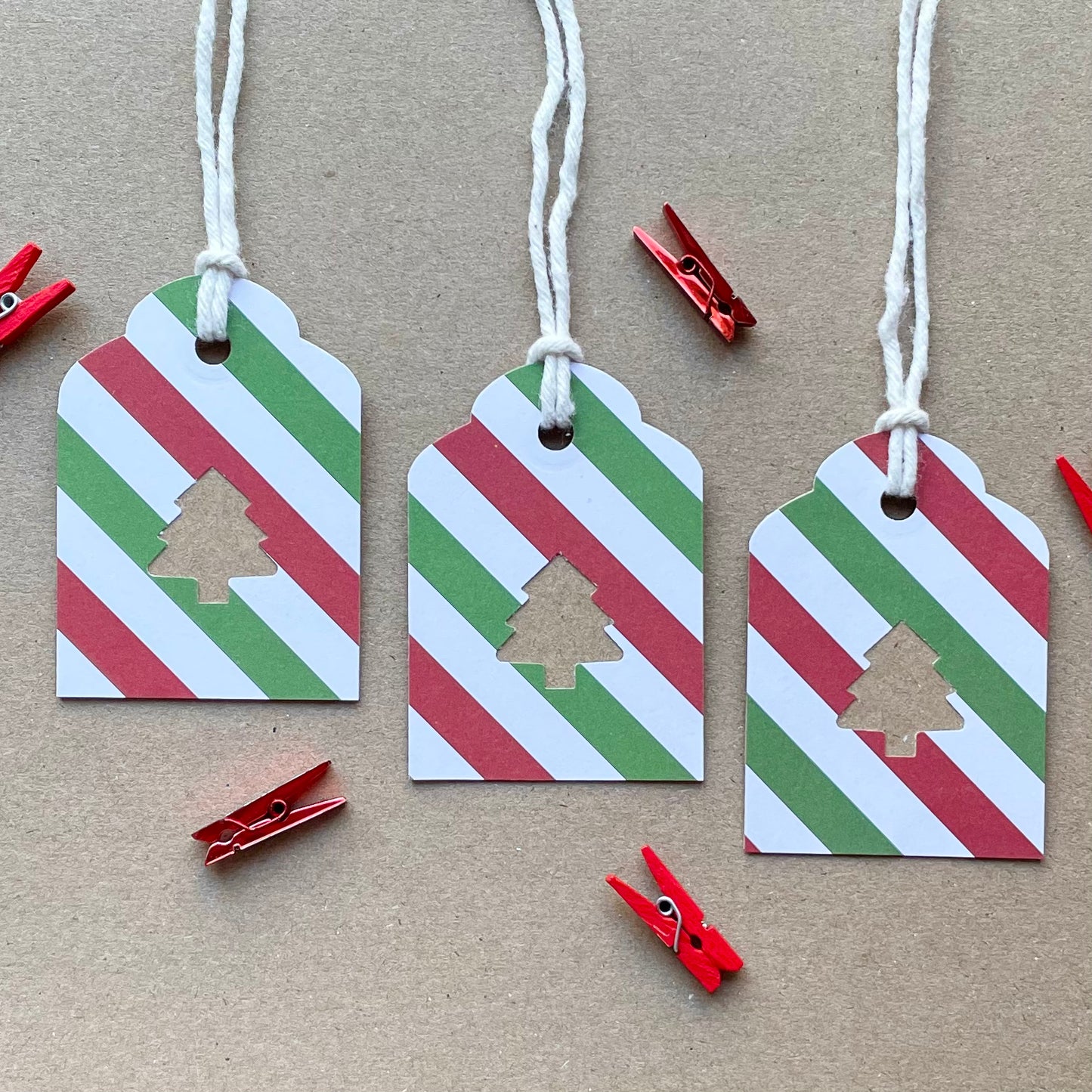 Candy Cane - Eco Gift Tags
