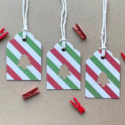 Candy Cane - Eco Gift Tags