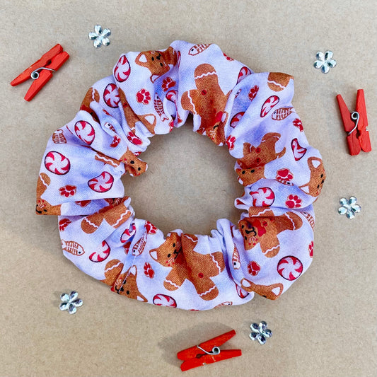 Gingerbread Kittens - Recycled Scrunchie