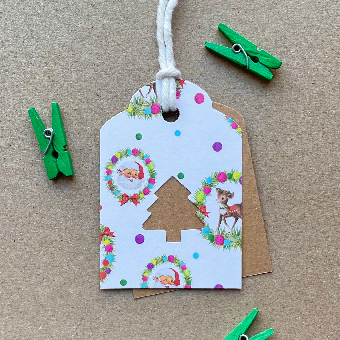 Vintage Wreath - Eco Gift Tags