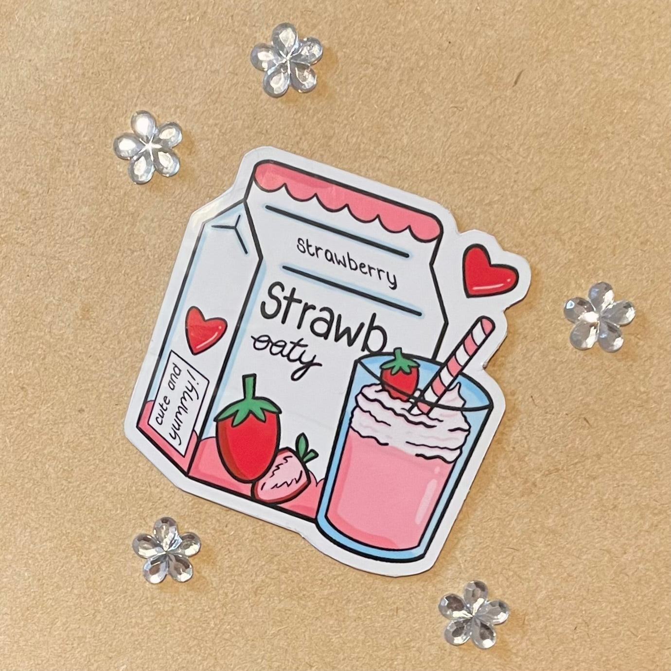 Strawberry Shake Fridge Magnet