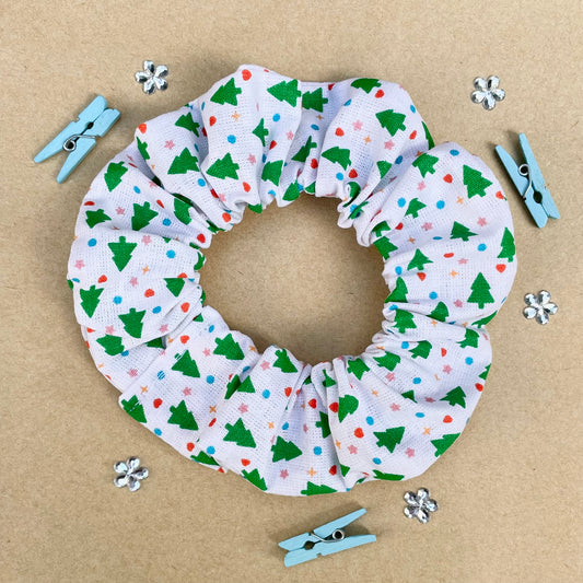 Christmas Confetti - Recycled Scrunchie
